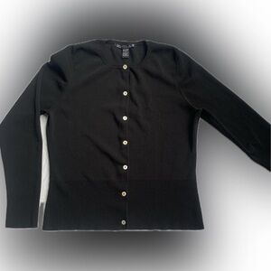 Scott Taylor black cardigan, medium. ( label says large but it shrunk)